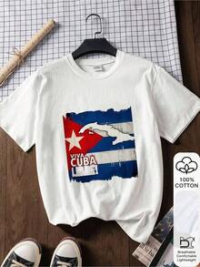Camiseta con Bandera para el Mes de la Herencia Hispana Cubana --4 camisetas de mujer - Blanco 5 - Ver 6
