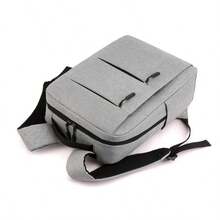 SHILAN 15.6 Inch Business Commuter Laptop Backpack, Multi-Compartment Front Pocket Design, Large Capacity Storage Backpack, Suitable For Business Trips And Travel - Grey - View 3
