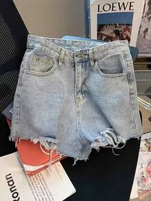 Women Shorts - Blue - View 4