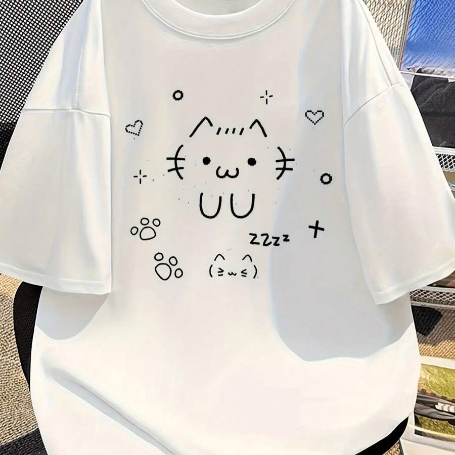 Men's White T-Shirt With Los Angeles Print In Gothic Typography - White - View 1