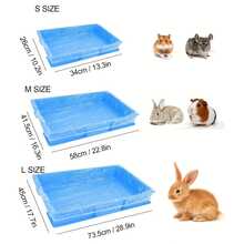 10 piezas Película PE desechable universal conejo jaula para pequeño animal para limpieza - transparente - Ver 2