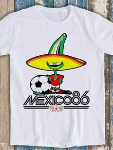 Camiseta de Fútbol de la Copa Mundial de México 86, Años 80 y 90, Argentina, Mejor Vendedor, Divertido Meme, Unisex, Regalo, T1514 - Negro - Ver 1