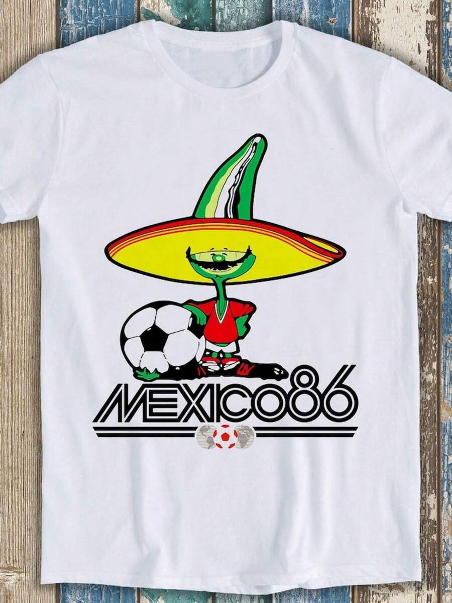 Mexico 86 World Cup Soccer Jersey, 80s And 90s, Argentina, Best Seller, Funny Meme, Unisex, Gift, T1514 - 黑色 - 查看 1