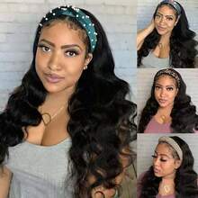 MECRY 13*4 18-Inch Orange Loose Wavy Hair Wig, 200% Density Glue-Free Wig, 350# Closed Lace Wig, Pre-Pulled Short Body Wavy Hair Wig, Brazilian Type Forehead Mixed Hair Texture, 12-Inch Wavy Hair, Suitable For Women - 1B - View 3