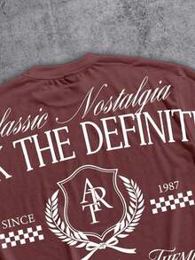 Manfinity  Camiseta con gráfico de letra y dibujo animado para hombre - Multicolor - Ver 2