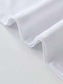 Camiseta blanca de manga corta, cuello redondo, casual y holgada con estampado de diente de león, para talla grande, para veranoPure-Cotton - Blanco - Ver 6
