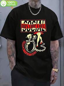 Camiseta de la banda Social Distortion - Punk Rock Tour 1990, 100% algodón, lavable a máquina, negra con estampado y diseño gráfico llamativos de SOCIAL Distortion, regalo perfecto para hombres, mujeres y amantes de la música, camiseta punk - Negro - Ver 6
