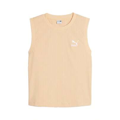 Puma 女士休闲针织圆领无袖上衣，春夏款