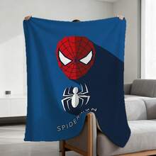 1pc Retro Cartoon Style Throw Blanket,S-Pider-Man Print Blanket,Cartoon Character Printed Blanket,All-Season Universal Nap Blanket,Character Home Decor Blanket,Modern Fashion Gift Suitable For Home Bedroom Bed Sofa Office Lunch Break Cover Picnic Blanket - Nhiều màu - Xem 2