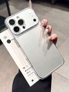 Original Large Window Magnetic Case, Compatible With Apple 17 Pro Max/16 Pro Max/15 Pro Max/17 Pro/16/15/14/13/17 Pro Max - Supports Wireless Charging, Matte Finish - Silver - View 2