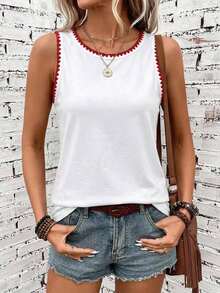 LUNE Camiseta sin mangas de cuello redondo 95% casual y cómoda para mujer - Multicolor - Ver 5
