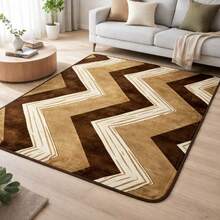 Casa Laura Enxovais Soft Flannel Rug In Modern Prints 2.00 X 1.50 - Various Colors - COFFEE WITH MILK - View 3