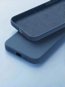 新款奢華柔軟防震米色手機殼，適用於 iPhone 17 16 15 Pro 14 Plus 13 12 11 17 Pro Max Air XR XS Max X/XS 7/8 Plus 7/8，防摔防滑光滑設計，親膚材質 - 灰粉 - 查看 5
