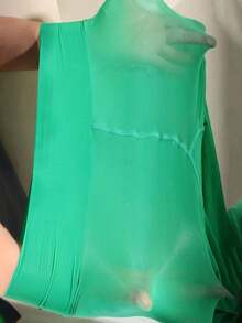 1 Pair Women's Sexy Shiny Tights, Ultra-Thin And Breathable, Fashionable And Versatile. Suitable For Parties, Nightlife Occasions, Fashionable Tight Tights, Suitable For Daily Wear, Shopping, Dating And Casual Outfits. - Green - View 4