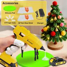(Yellow) 20V Cordless Glue Gun