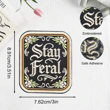 1 pieza Parche bordado de estilo oscuro y humorístico salvaje, adecuado para ropa, chaqueta, mochila, sombrero, camisa, etc. - A - Ver 3