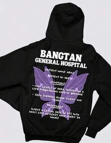 Bangtan General Hospital Pullover Hoodie |   K-Merch | - Black - View 1