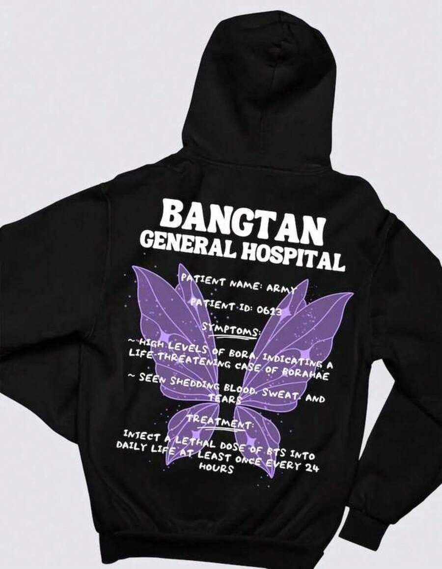 Bangtan General Hospital Pullover Hoodie |   K-Merch | - Black - View 1