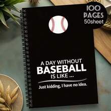 1 buah Buku Catatan Spiral Bertema Bisbol, Desain Halaman Bergaris - Buku Harian Ringkas dan Portabel, Cocok untuk Catatan, Jurnal, dan Perencanaan, Hadiah Luar Biasa untuk Pelajar, Pekerja Kantoran, dan Penggemar Olahraga, Hadiah Buku Harian Bisbol yang Sempurna - D - View 5