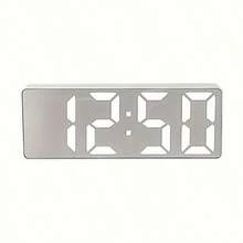 Modern Extra Large Screen Digital Clock, 12/24 Hour Dual Display | Night Light Silent + Loud Alarm | USB Powered Bedside Clock, Office Study/Bedroom Decor Essential | Fashion Design + High Definition Screen, Professional Time Management Must-Have! - A - View 14