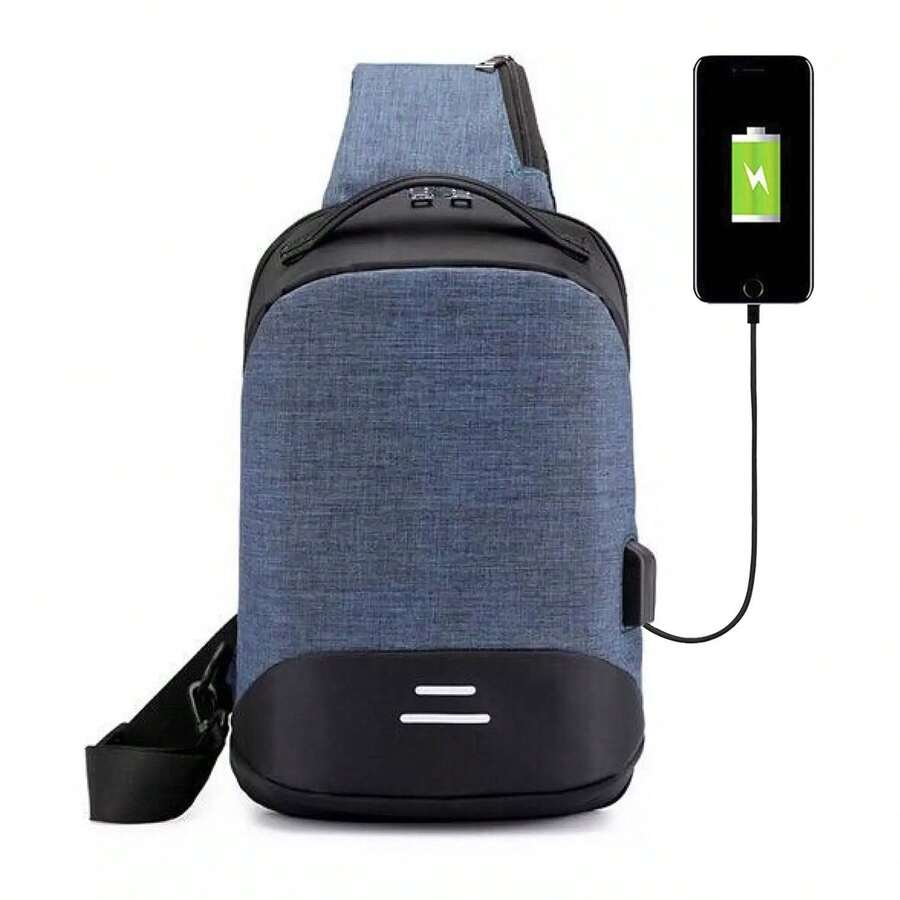 Aquarius Anti Theft Waterproof Backpack With USB Charging Port For Laptop, Travel, School, Work & Daily Commuting Lightweight Secure Daypack Rucksack - Blue - View 1