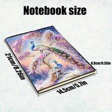 DIY 5D Diamond Painting Kit - Peacock Pattern Notebook Memo Box - Unique Handmade Gift, Diamond Art Set, Asymmetrical Round Shape, Unique Handmade Gift For Office And Home Desk - BJ071 - View 4