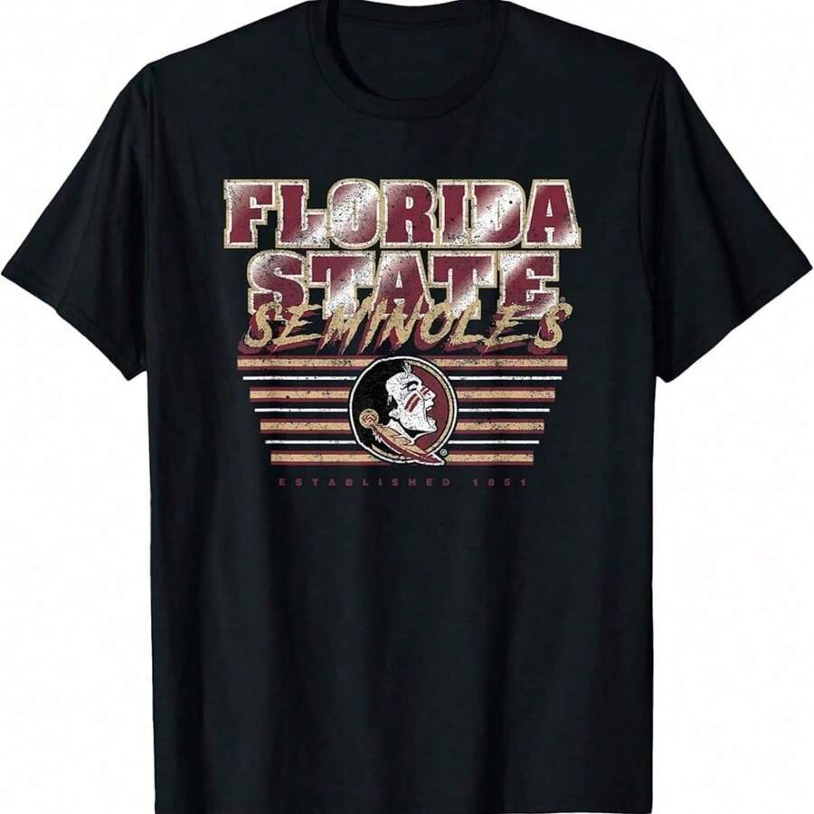 Florida State Seminoles Vintage 90's Decibel Black T-Shirt - Black - View 1