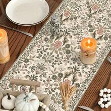 1 buah Taplak Meja Linen, Taplak Meja Cetak 2D Motif Bunga Vintage, Dekorasi Dapur dan Ruang Makan, Cocok untuk Dekorasi Pesta Ulang Tahun Bertema Pertanian, Pelindung Meja Dapur Rumah, Bentuk Persegi Panjang - MultiWarna - View 6