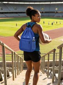Sports Backpack With Separate Compartment For Dry And Wet Items, With Drawstring Closure, Suitable For Swimming, Training, Fitness, Travel And Outdoor Activities, For Men And Women. - Multicolor - View 6