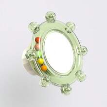 Creative Spiral Latch Hanging Cage Rotating Toy, Parrot Bird Toy With Sound, Mirror, Chewing, Entertaining & Intellectual Stimulation, Rotating Wheel For Tiger Parrot - Multicolor - View 6