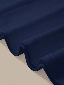 Pantalón de chándal de pierna ancha y cintura baja de unicolor de punto para mujer - azul real - Ver 11