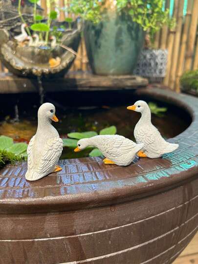 Tượng vịt bằng nhựa, đồ trang trí thủ công cho nhà cửa, sân vườn, sân trước, sân nhỏ ngoài trời.