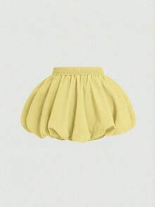 x Luisa Sonza  MOD Falda con volantes con adorno de moño negro y estampado floral, pantalones forrados de cintura baja, conjunto de ropa para citas, salidas, falda de burbuja, atuendos sexy de mujer, falda estilo Y2K - amarillo ganso - Ver 2