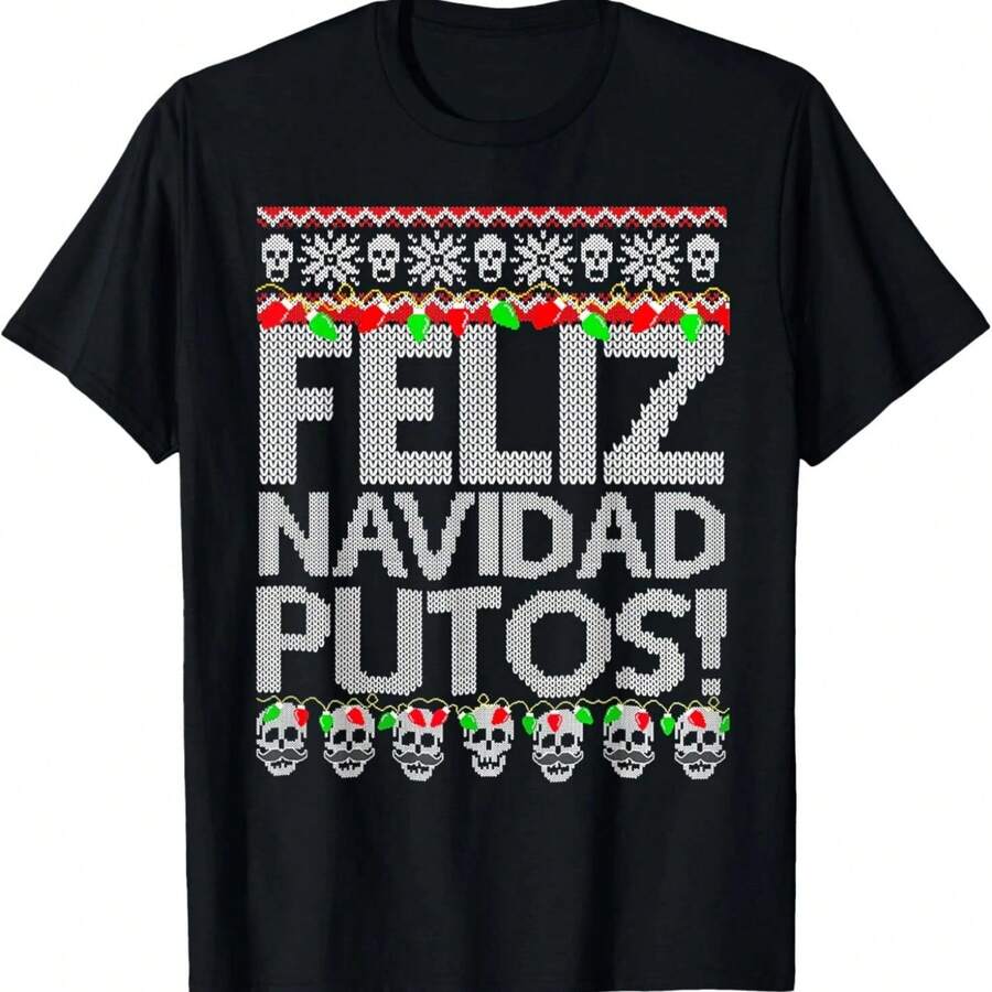 Printed T-Shirt For Men And Women - Black - View 1