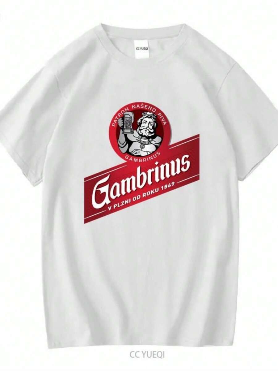 Blouses For Women Gambrinus Wood Original Beer Logo Drawings Active T Shirt Funny Size S To 5XL Vintage Washed Breathable Slightly Graphic - 白色 - 查看 1