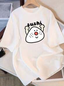 Premium Quality Vintage T-Shirts 2026, New Summer Collection, 100% Cotton, Loose Crew Neck, Versatile, Comfortable And Casual For Women, Youthful, Modern, Energetic, Everyday T-Shirt, Short Sleeve, 100% Vintage Cotton - 白色 - 查看 1