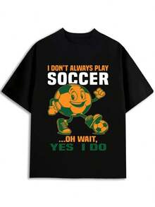 Camiseta Greenink Soccer Fun para hombre,  World Cup, cómoda, holgada y a la moda, regalo para la Copa Mundial 2026, camiseta unisex original, camisetas estampadas. - Negro - Ver 1