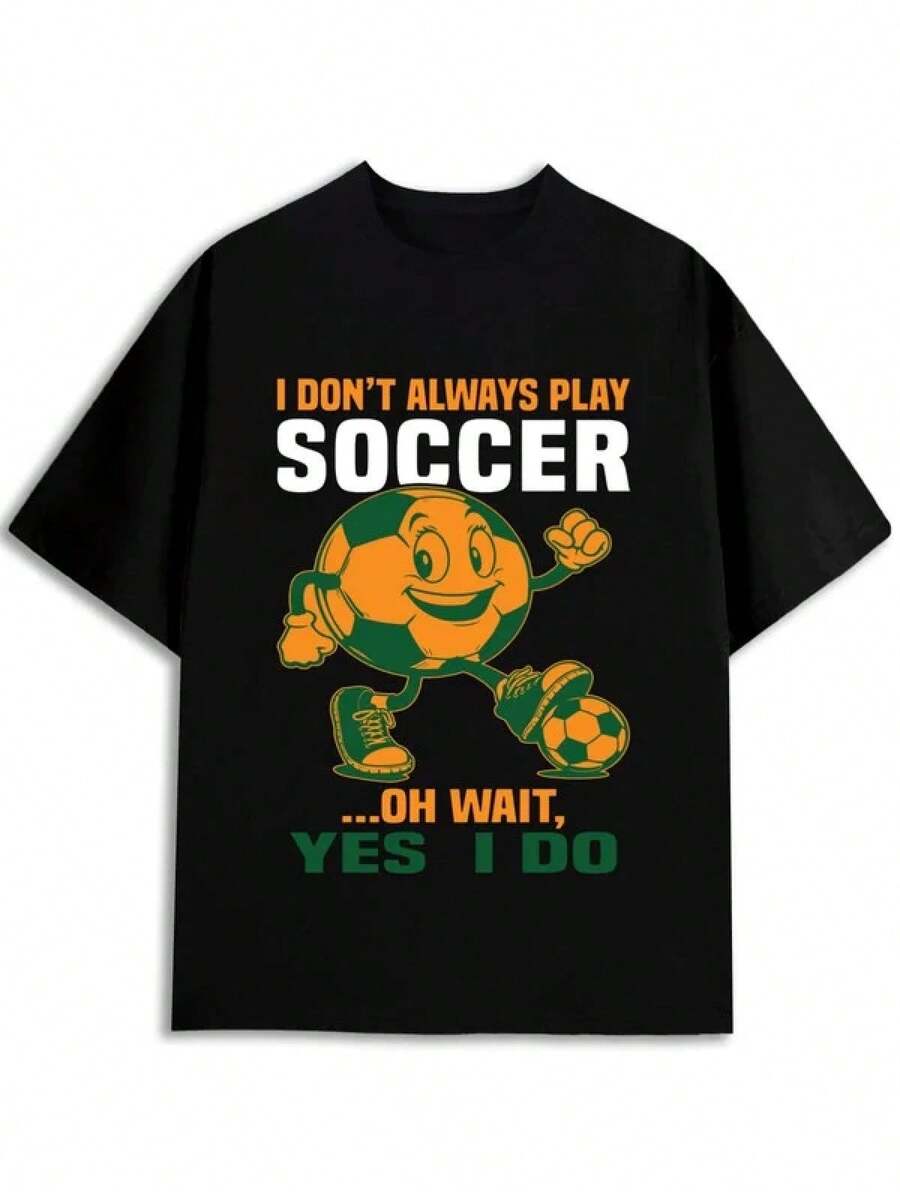 Camiseta Greenink Soccer Fun para hombre,  World Cup, cómoda, holgada y a la moda, regalo para la Copa Mundial 2026, camiseta unisex original, camisetas estampadas. - Negro - Ver 1