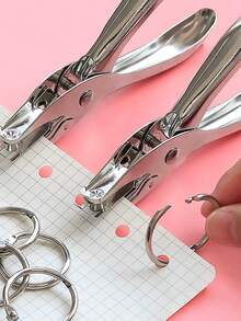 1.5mm/3mm/6mm Round Hole Punch, Portable Mini Puncher For Paper And Card, Manual Punching Machine For Loose-Leaf Binding Back To School, Suitable For Paper And Cards, Ideal For Ring Binders And School Supplies - Multiple Styles - View 4
