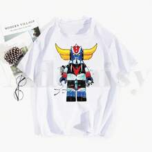 Bestselling T-Shirt Of 2026, Featuring The Japanese Anime Robot Goldorak Goldrake Print, Hip Hop Style For Girls, Harajuku T-Shirts,  T-Shirts For Men, Summer T-Shirts. - 黑色 - 查看 1