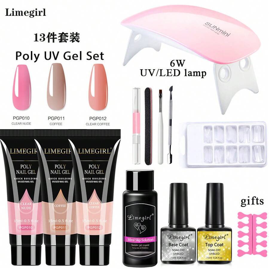 Set de Gel para Extensión de Uñas 2026, Gel de Uñas de Cristal de Secado Rápido, Gel de Fototerapia UV, Lámpara LED en Stock, Gel de Fototerapia - H-MH13-PGP101112 - Ver 1