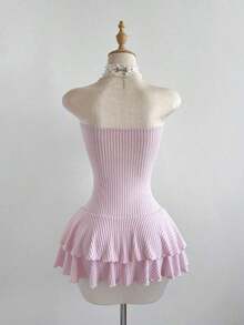 Women Midi Dresses - Rose - View 2