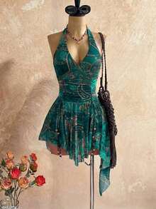 Women Midi Dresses - 銀 - 查看 3