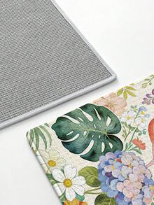 DAJIANG 1件装热带花鸟印花长款厨房/浴室/户外地毯，可水洗门垫，适用于浴室、厨房、户外、室内走廊、卧室、客厅，可机洗 - 彩色 - 查看 8