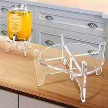 7.87" Acrylic Beverage Dispenser Stand, Holds Drink Jars And Pitchers, Floor-Standing Dispenser Base For Party, Home, Catering Events - Multicolor - View 2