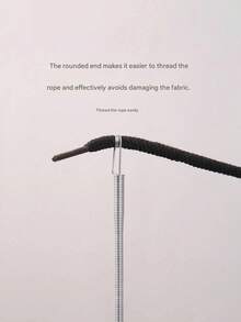 1/2/4Pcs Spring-Loaded Flexible Drawstring Threader Tool - 2-In-1 No Sew Waistband Stringer & Elastic Band Inserter, Quick Drawstring Replacement, Bendable Stainless Steel Guide, Universal For Hoodies Pants Sweatpants Skirts Jackets - A - View 7