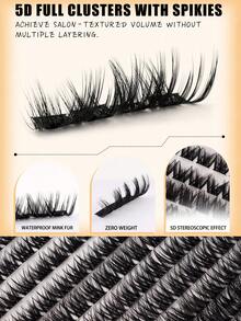 448/384pcs-Bộ nối mi giả tự nhiên dạng cụm DIY, mi giả đơn lẻ cong C bồng bềnh kéo dài, chiều dài 9-16mm, cụm mi giả - Mi nối cao cấp cong D bồng bềnh & tự nhiên cho ghép mi DIY, có thể tái sử dụng, nhẹ, dễ đeo - D - Xem 7