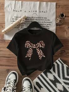 Women's T-Shirt For Spring And Summer - Black - View 1