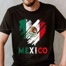 Camiseta minimalista con diseño de león y sol, logotipo negro en el pecho, estilo vintage, símbolo de herencia, top informal para uso diario, camiseta del Día de la Independencia de México, camiseta de fútbol para niñas, camiseta de la Copa Mundial 2026, camiseta de fútbol unisex y para niños, camiseta de aficionado al fútbol, regalo para fanáticos de los deportes, disfraz para el día del partido. - Negro - Ver 1