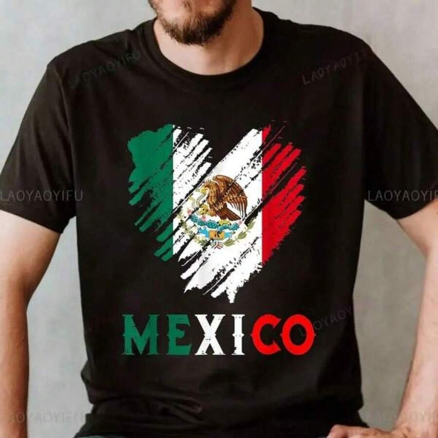 Camiseta minimalista con diseño de león y sol, logotipo negro en el pecho, estilo vintage, símbolo de herencia, top informal para uso diario, camiseta del Día de la Independencia de México, camiseta de fútbol para niñas, camiseta de la Copa Mundial 2026, camiseta de fútbol unisex y para niños, camiseta de aficionado al fútbol, regalo para fanáticos de los deportes, disfraz para el día del partido. - Negro - Ver 1
